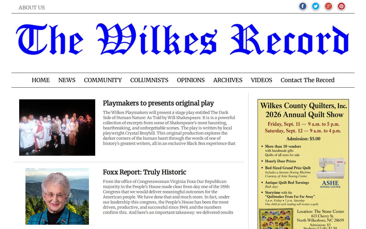The Wilkes Record crime and arrest news category